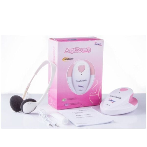 Angel sound jumper fetal doppler ecodoppler fetale bianco rosa